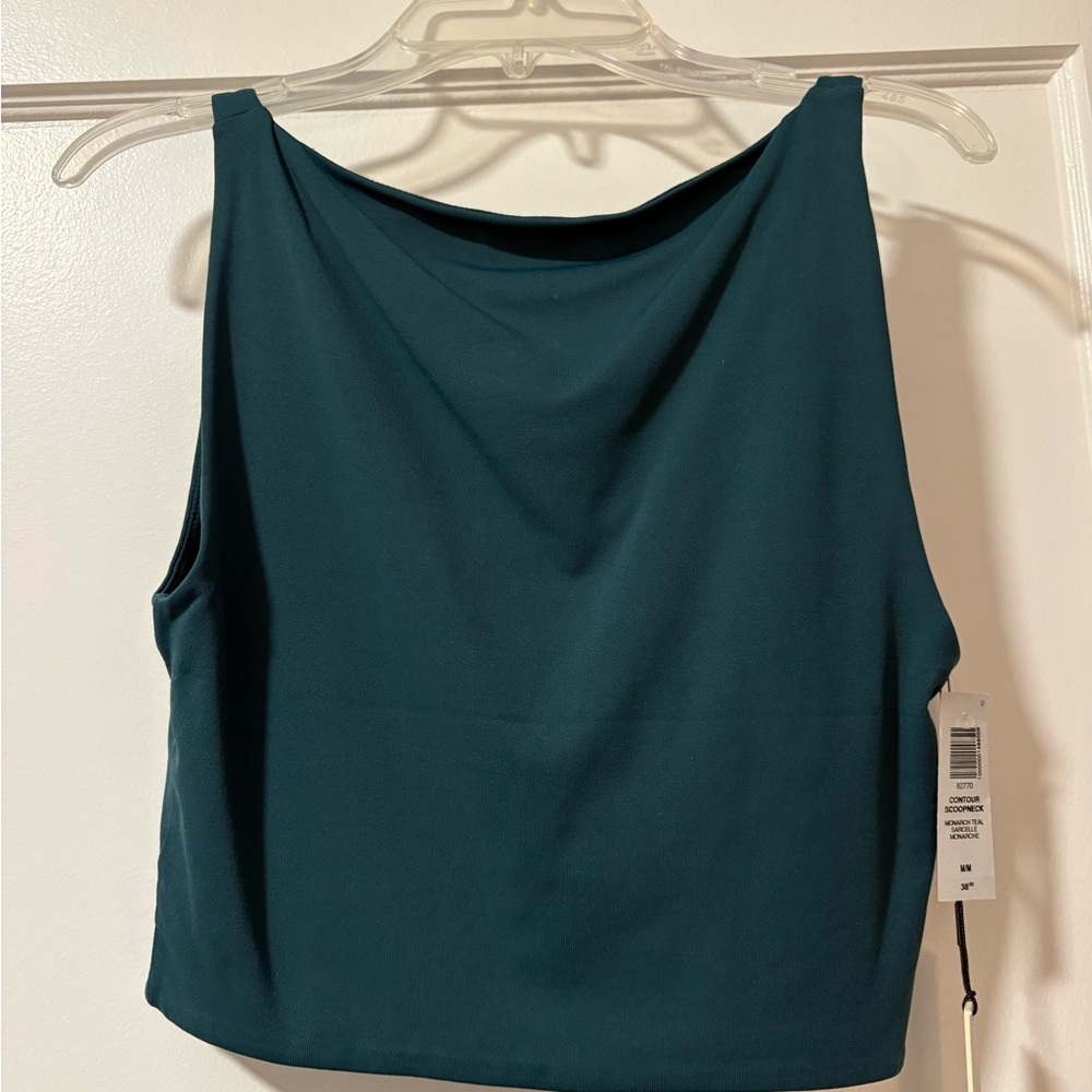 Aritzia Babaton Deep Teal Crop Top - Picture 4 of 5